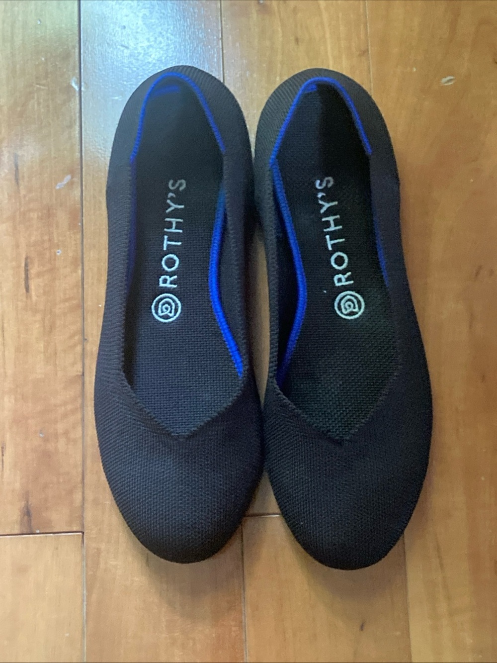 Rothy's Black Knit Ballet Flats round toe women’s size 9